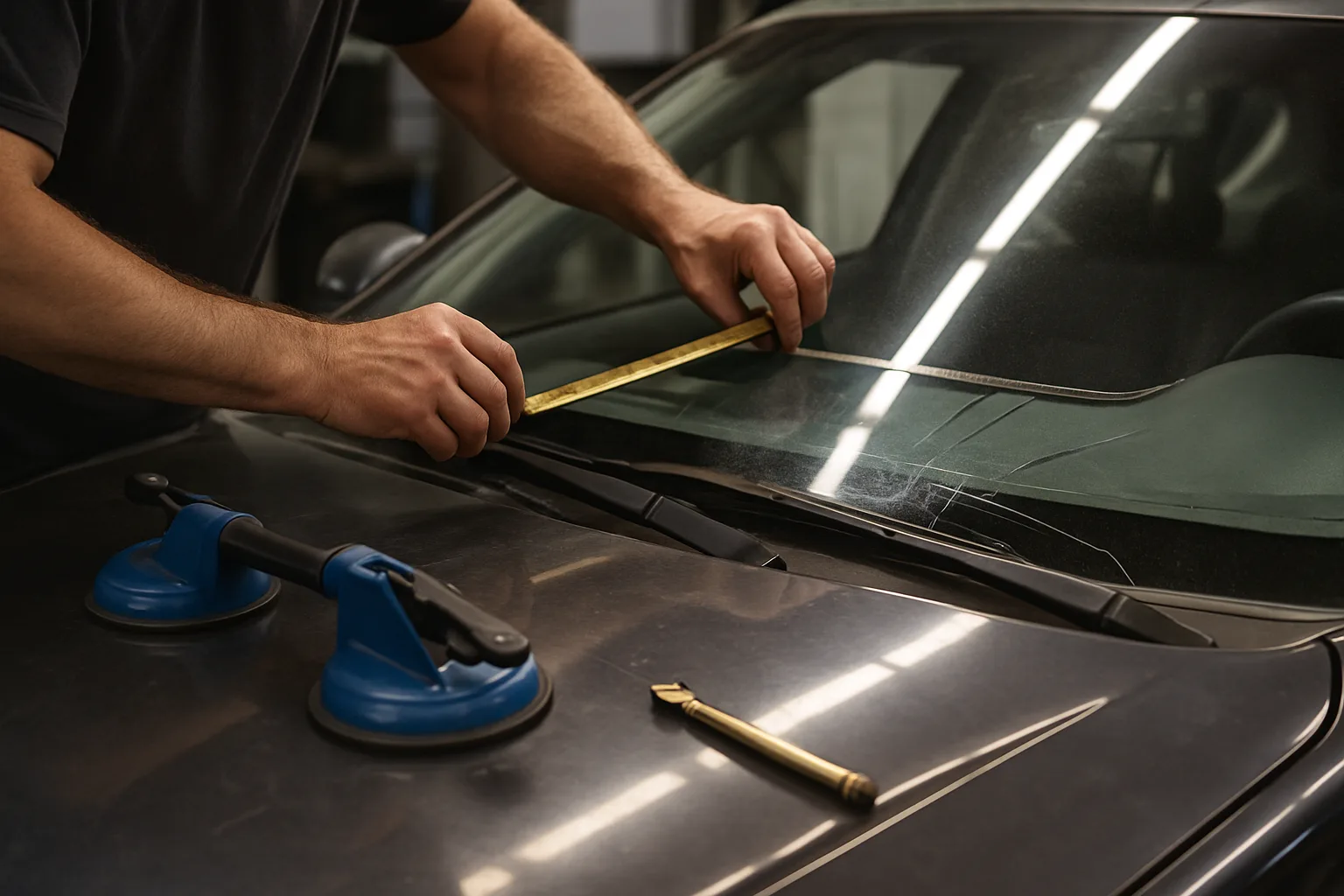 Glass replacement measurement and prep